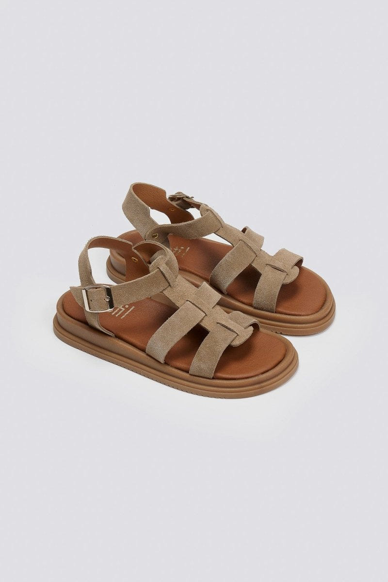 Σανδάλια flatforms καστόρινα gladiator Estil - Τάουπε - thefashionproject.gr - Estil