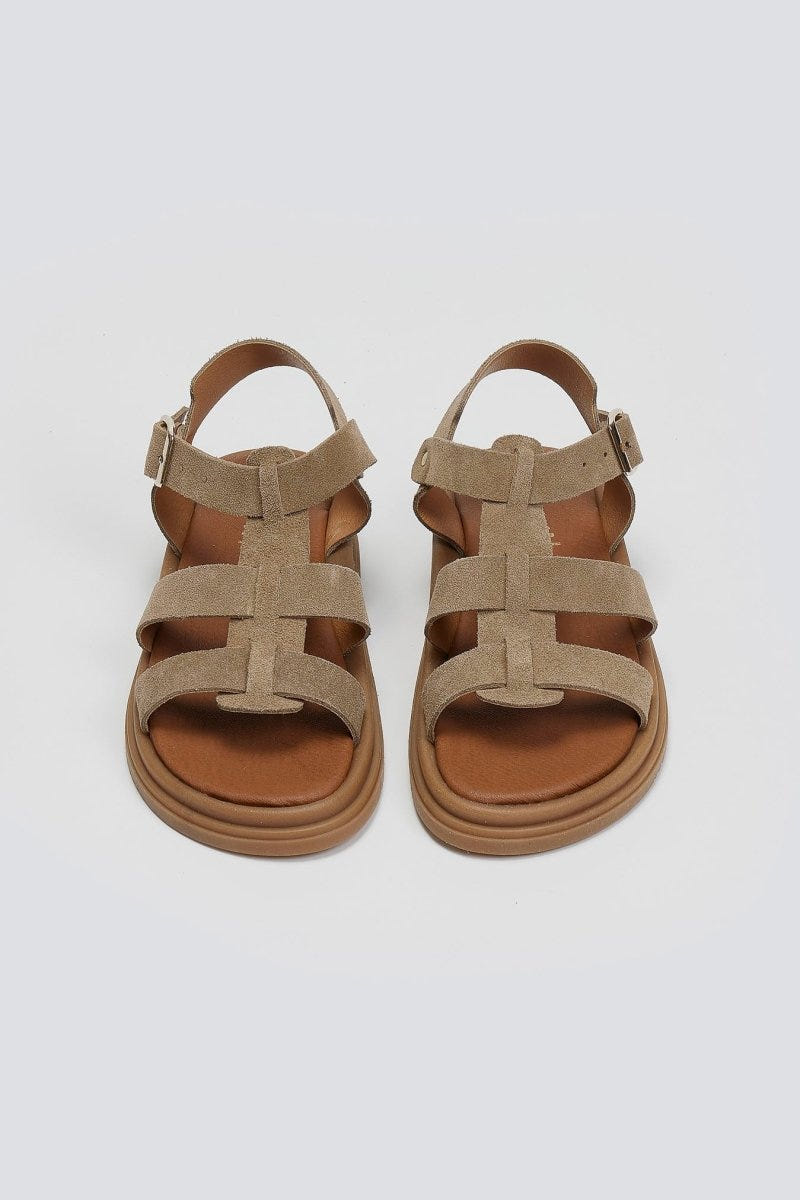 Σανδάλια flatforms καστόρινα gladiator Estil - Τάουπε - thefashionproject.gr - Estil