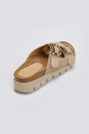 Σανδάλια flatforms καστόρινα MARIAMARE - Άμμου - thefashionproject.gr - MARIAMARE