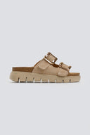 Σανδάλια flatforms καστόρινα MARIAMARE - Άμμου - thefashionproject.gr - MARIAMARE