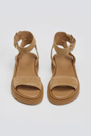 Σανδάλια flatforms καστόρινα με μπαρέτα TFP