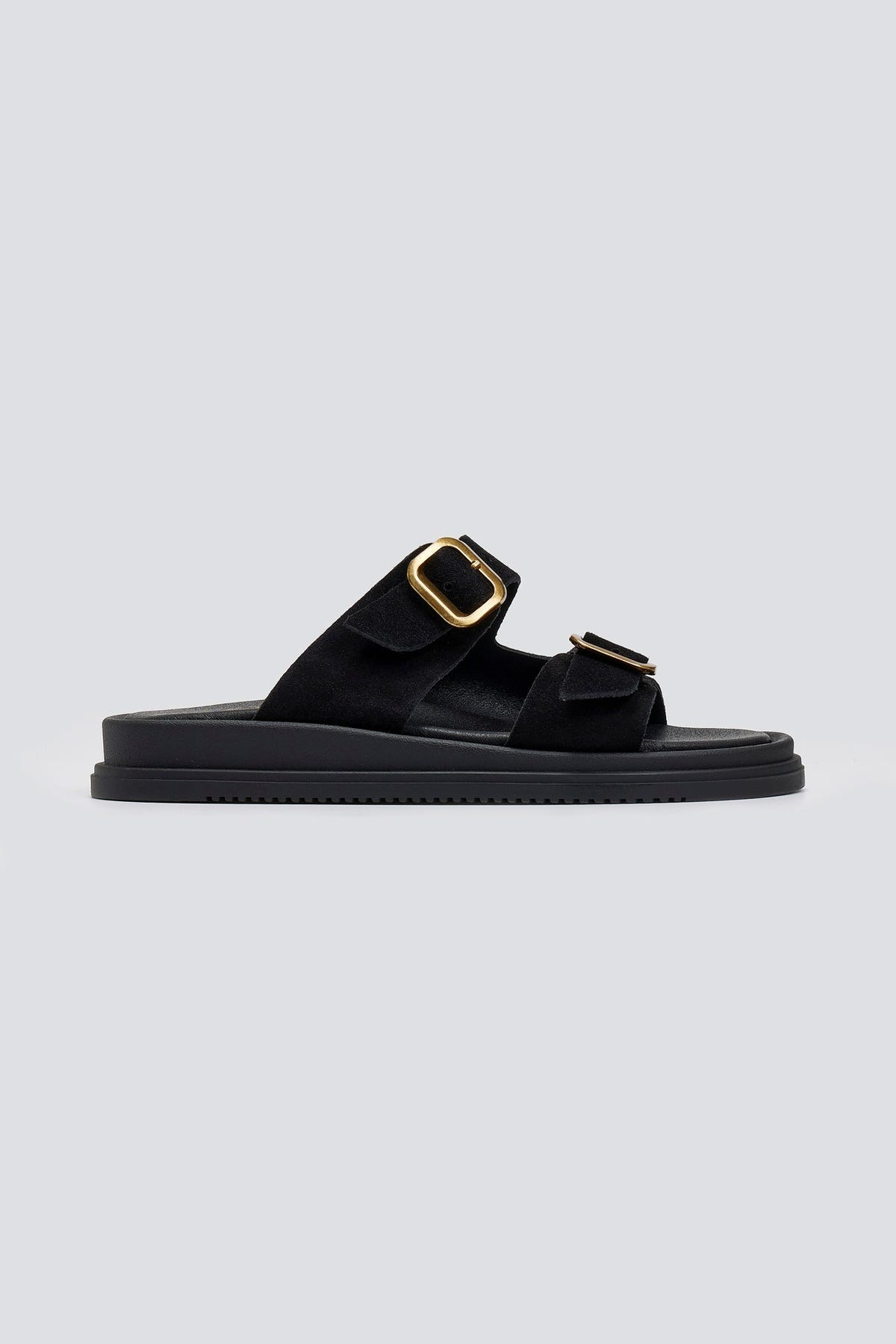 Σανδάλια flatforms καστόρινα με τοκάδες Estil