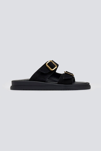 Σανδάλια flatforms καστόρινα με τοκάδες Estil