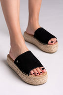 Σανδάλια flatforms καστόρινα Xti 143639 - Μαύρο - thefashionproject.gr - Xti Footwear