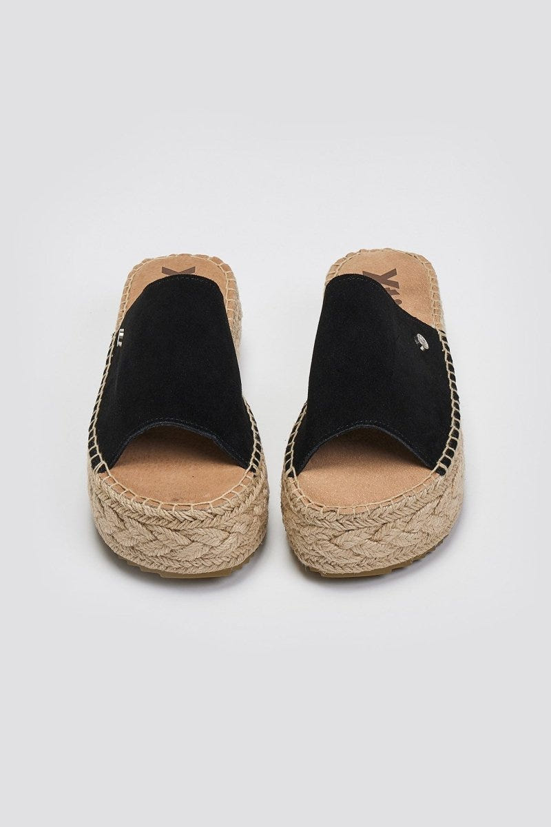 Σανδάλια flatforms καστόρινα Xti 143639 - Μαύρο - thefashionproject.gr - Xti Footwear
