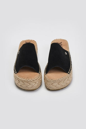 Σανδάλια flatforms καστόρινα Xti 143639 - Μαύρο - thefashionproject.gr - Xti Footwear