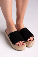 Σανδάλια flatforms καστόρινα Xti 143639 - Μαύρο - thefashionproject.gr - Xti Footwear
