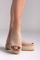 Σανδάλια flatforms καστόρινα Xti 143639 - Μπεζ - thefashionproject.gr - Xti Footwear