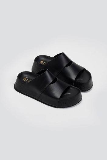 Σανδάλια flatforms με άνοιγμα Iris Sandals - Μαύρο - thefashionproject.gr - IRIS