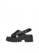 Σανδάλια flatforms με crossover φάσες ONLY 15340947 - Μαύρο - thefashionproject.gr - ONLY