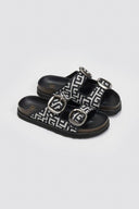 Σανδάλια flatforms με φάσες και τοκάδες - Μαύρο - thefashionproject.gr - MIRA