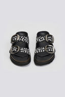 Σανδάλια flatforms με φάσες και τοκάδες - Μαύρο - thefashionproject.gr - MIRA