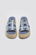 Σανδάλια flatforms με πλεκτό σχέδιο Refresh 172842 - Μπλε jean - thefashionproject.gr - Refresh