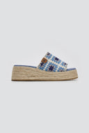 Σανδάλια flatforms με πλεκτό σχέδιο Refresh 172842 - Μπλε jean - thefashionproject.gr - Refresh