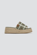 Σανδάλια flatforms με πλεκτό σχέδιο Refresh 172842 - Χακί - thefashionproject.gr - Refresh