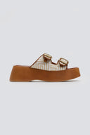 Σανδάλια flatforms με print Estil - Ταμπά - thefashionproject.gr - Estil