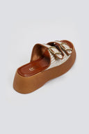 Σανδάλια flatforms με print Estil - Ταμπά - thefashionproject.gr - Estil
