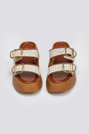 Σανδάλια flatforms με print Estil - Ταμπά - thefashionproject.gr - Estil
