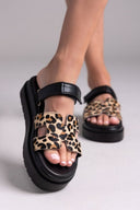 Σανδάλια flatforms με print Mariella Fabiani 2554/91 - Leopard - thefashionproject.gr - Mariella Fabiani