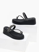 Σανδάλια flatforms με στρας 01130 Ragazza