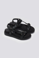 Σανδάλια flatforms με στρας MARIAMARE - Μαύρο - thefashionproject.gr - MARIAMARE