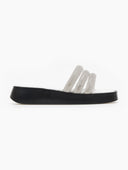 Σανδάλια flatforms με στρας tfp - Λευκό - thefashionproject.gr - TFP