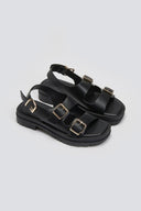 Σανδάλια flatforms με τοκάδες Only 15341274 - Μαύρο - thefashionproject.gr - ONLY