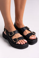 Σανδάλια flatforms με τοκάδες Only 15341274 - Μαύρο - thefashionproject.gr - ONLY