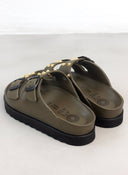 Σανδάλια flatforms με τρουκς ATENEO - Λαδί - thefashionproject.gr - ATENEO