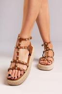 Σανδάλια flatforms με τρουκς ERYNN - Ταμπά - thefashionproject.gr - ERYNN