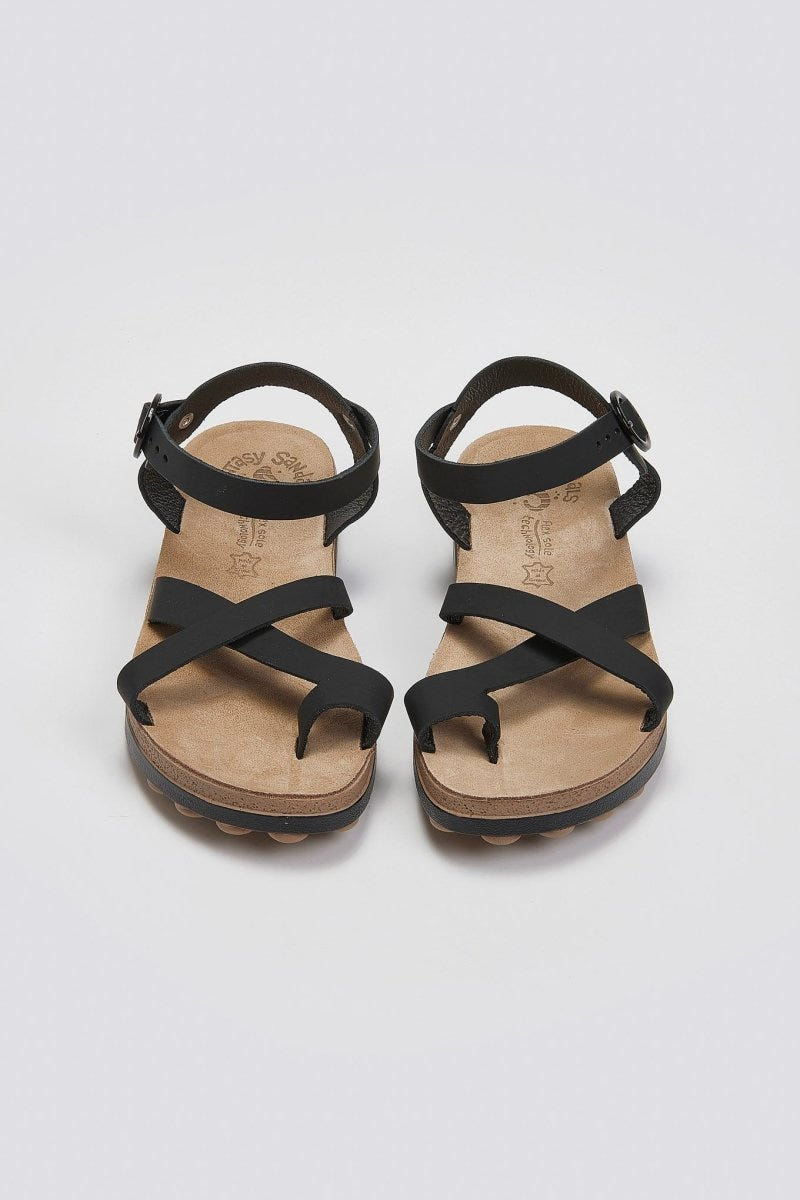 Σανδάλια flatforms nubuck RIVER FANTASY SANTALS - Μαύρο - thefashionproject.gr - FANTASY SANDALS