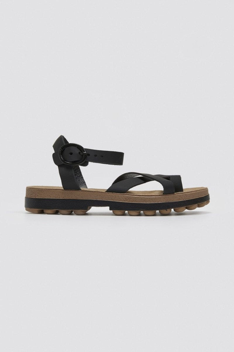 Σανδάλια flatforms nubuck RIVER FANTASY SANTALS - Μαύρο - thefashionproject.gr - FANTASY SANDALS