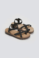 Σανδάλια flatforms nubuck RIVER FANTASY SANTALS - Μαύρο - thefashionproject.gr - FANTASY SANDALS