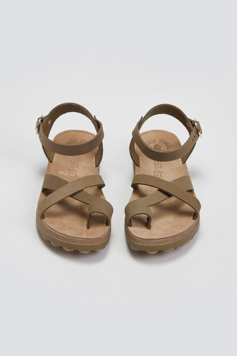 Σανδάλια flatforms nubuck RIVER FANTASY SANTALS - Τάουπε - thefashionproject.gr - FANTASY SANDALS
