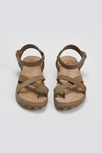 Σανδάλια flatforms nubuck RIVER FANTASY SANTALS - Τάουπε - thefashionproject.gr - FANTASY SANDALS