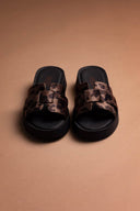 Σανδάλια flatforms ponyskin Estil - Καφέ - thefashionproject.gr - Estil