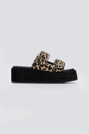Σανδάλια flatforms ponyskin με print 2552/05 - Leopard - thefashionproject.gr - Mariella Fabiani