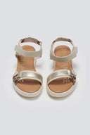 Σανδάλια flatforms σε συνδυασμό υλικών MARIAMARE - Μπεζ - thefashionproject.gr - MARIAMARE