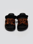 Σανδάλια flatforms suede με velcro ERYNN - Leopard - thefashionproject.gr - ERYNN