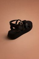 Σανδάλια flatforms Tfp - Μαύρο - thefashionproject.gr - TFP