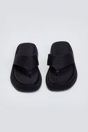 Σανδάλια flatforms υφασμάτινα - Μαύρο - thefashionproject.gr - Bellucci