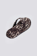 Σανδάλια flatforms υφασμάτινα με print - Leopard - thefashionproject.gr - Bellucci