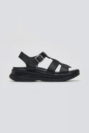 Σανδάλια gladiator με sporty σόλα - Μαύρο - thefashionproject.gr - La Coquette