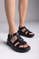 Σανδάλια gladiator με sporty σόλα - Μαύρο - thefashionproject.gr - La Coquette