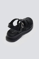 Σανδάλια gladiator με sporty σόλα - Μαύρο - thefashionproject.gr - La Coquette