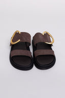 Σανδάλια καστόρινα Estil - Καφέ - thefashionproject.gr - Estil