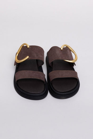 Σανδάλια καστόρινα Estil - Καφέ - thefashionproject.gr - Estil