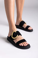 Σανδάλια καστόρινα Estil - Μαύρο - thefashionproject.gr - Estil