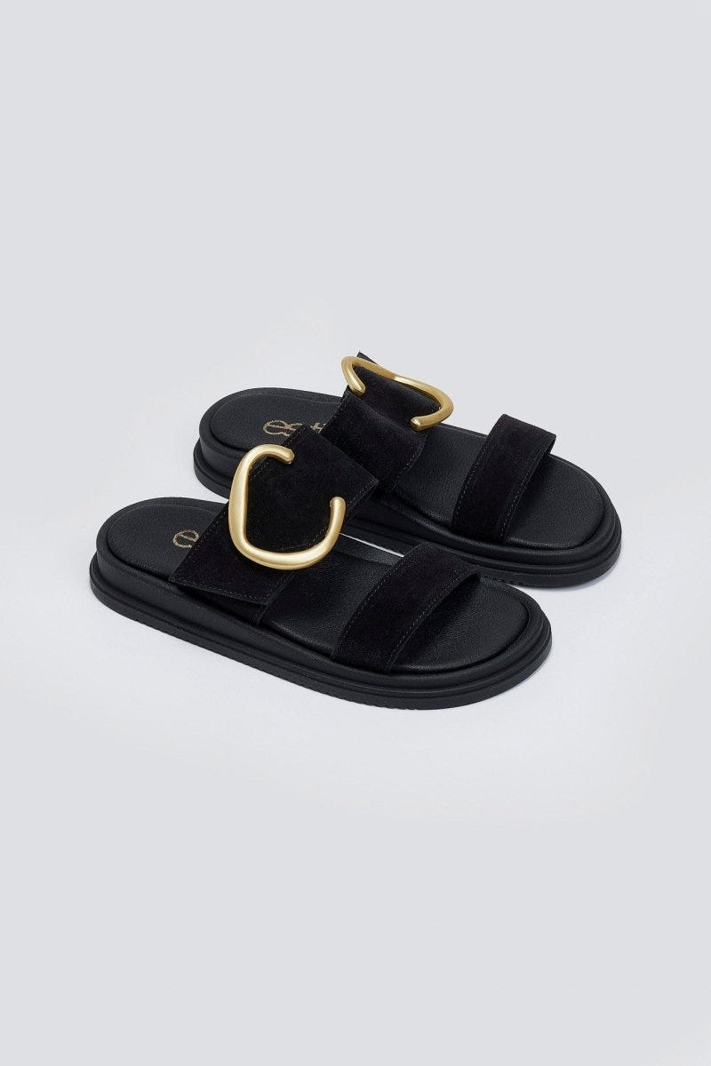 Σανδάλια καστόρινα Estil - Μαύρο - thefashionproject.gr - Estil