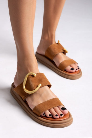 Σανδάλια καστόρινα Estil - Ταμπά - thefashionproject.gr - Estil
